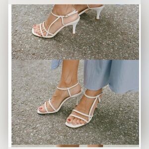 Maryam Nasir Zadeh - selling these white Irene stiletto sandals.